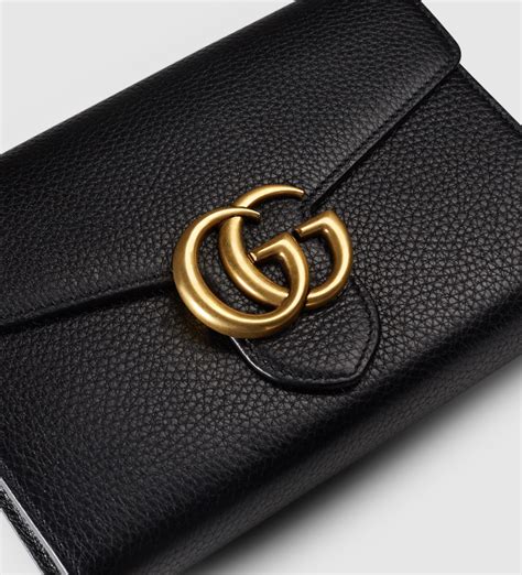 gucci hasler wallet|GG chain wallet in black GG leather .